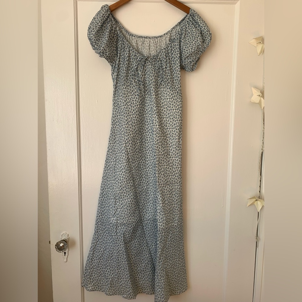 Blue Floral Maxi Dress - Doen Dupe